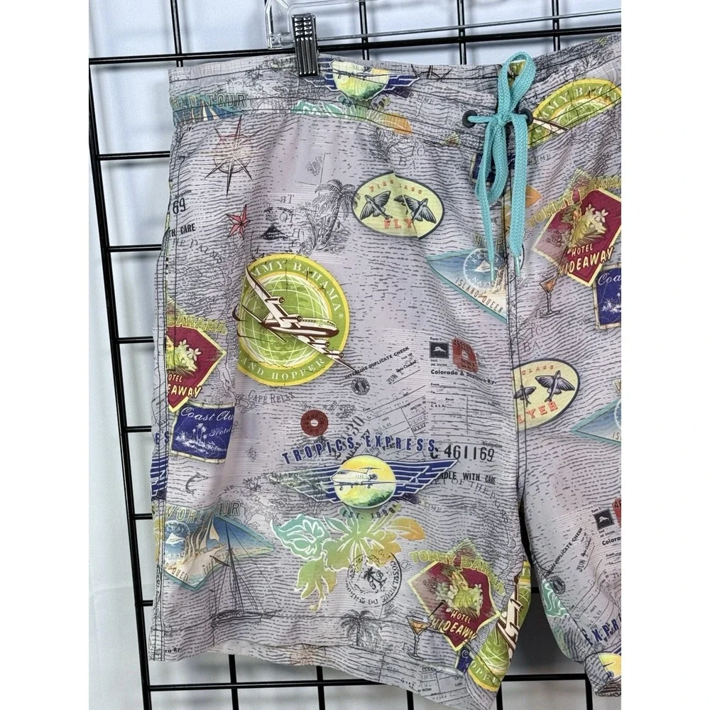 Tommy‎ Bahama Relax Swim Trunks Mens XL Multi Tropical Hawaiian Resortwear Beach